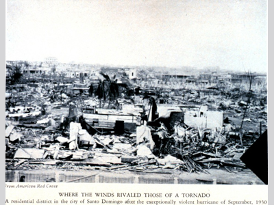 Devastated neighborhoods in the Santo Domingo