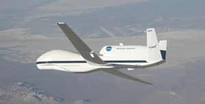 NASA’s Global Hawk unmanned airborne system (UAS).  Image courtesy of NASA's Dryden Flight Research Center.