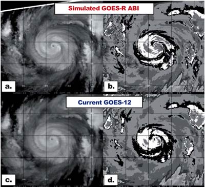 Simulated data showing the improvements expected with GOES-R